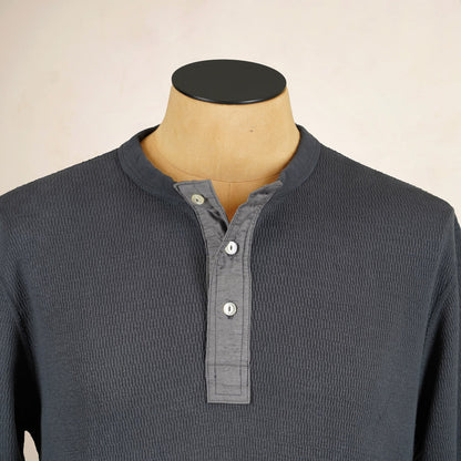 Loop & Weft Thermal Henley Neck LRH1041 - Black