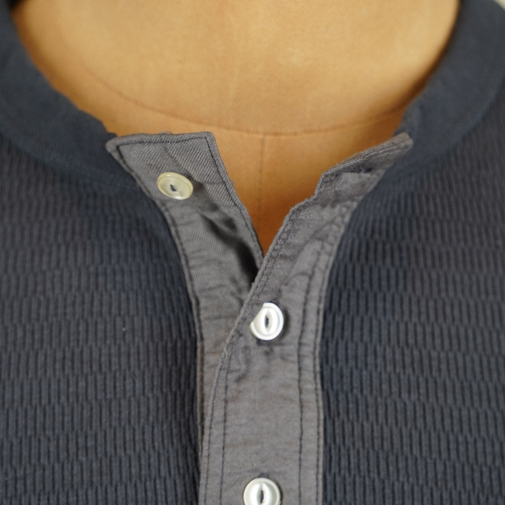 Loop & Weft Thermal Henley Neck LRH1041 - Black