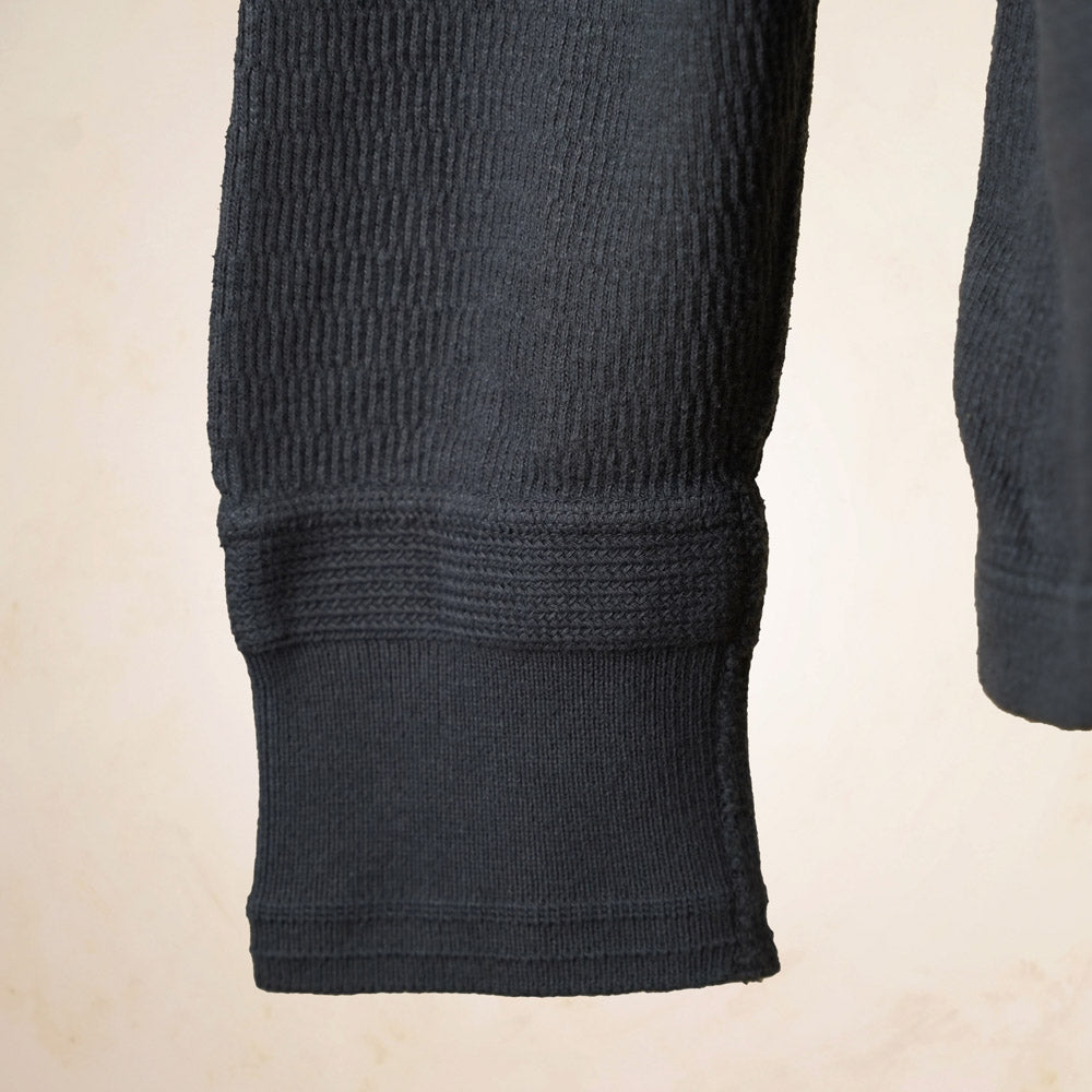 Loop & Weft Thermal Henley Neck LRH1041 - Black