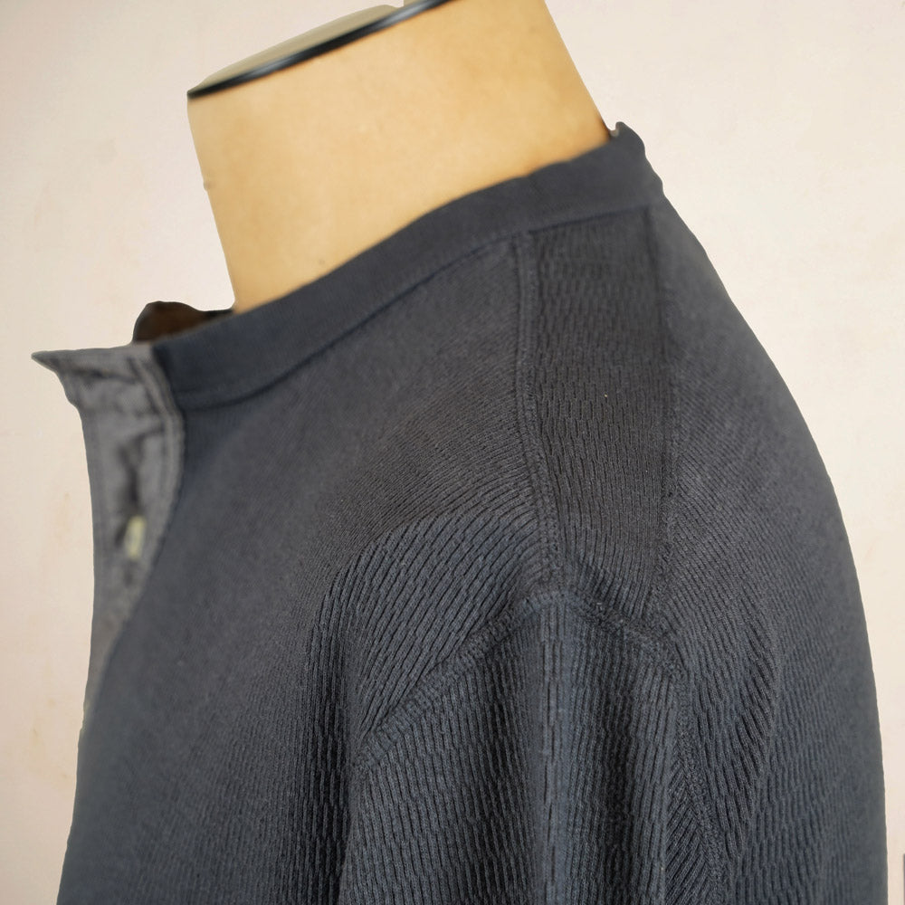 Loop & Weft Thermal Henley Neck LRH1041 - Black