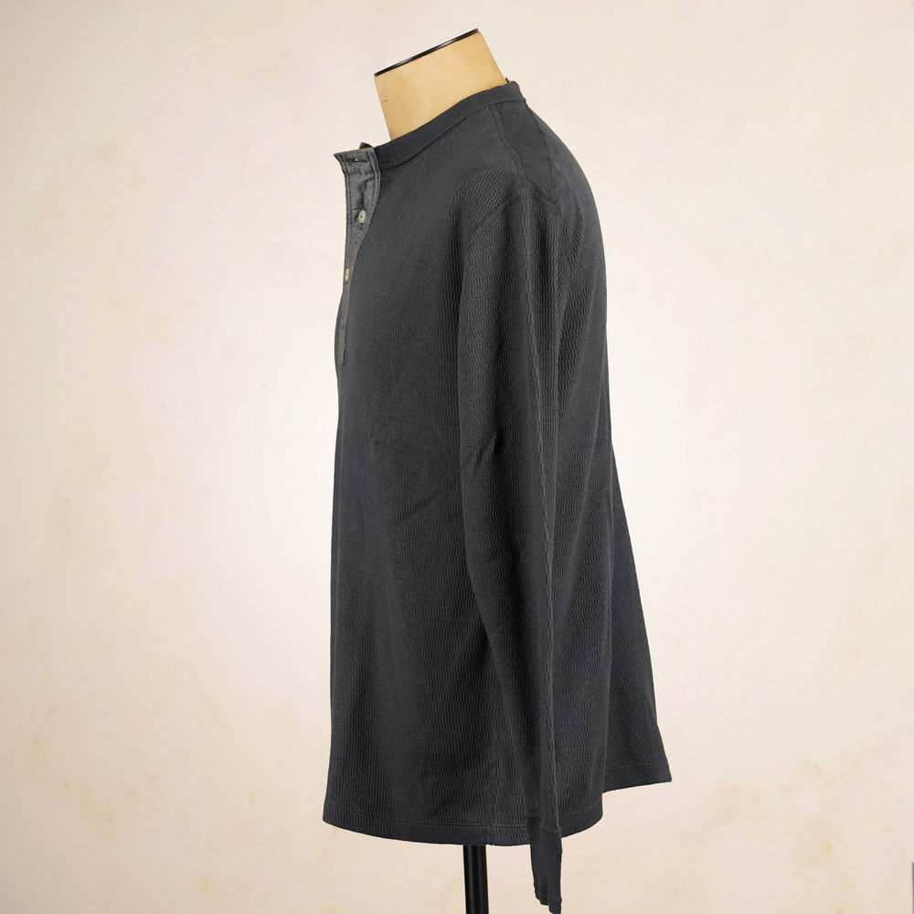 Loop & Weft Thermal Henley Neck LRH1041 - Black