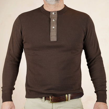 Loop & Weft Thermal Henley Neck LRH1041 - Ivory