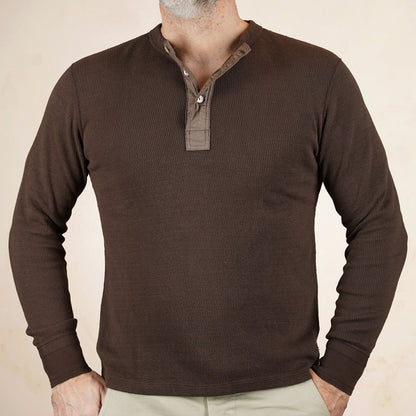 Loop & Weft Thermal Henley Neck LRH1041 - Ivory