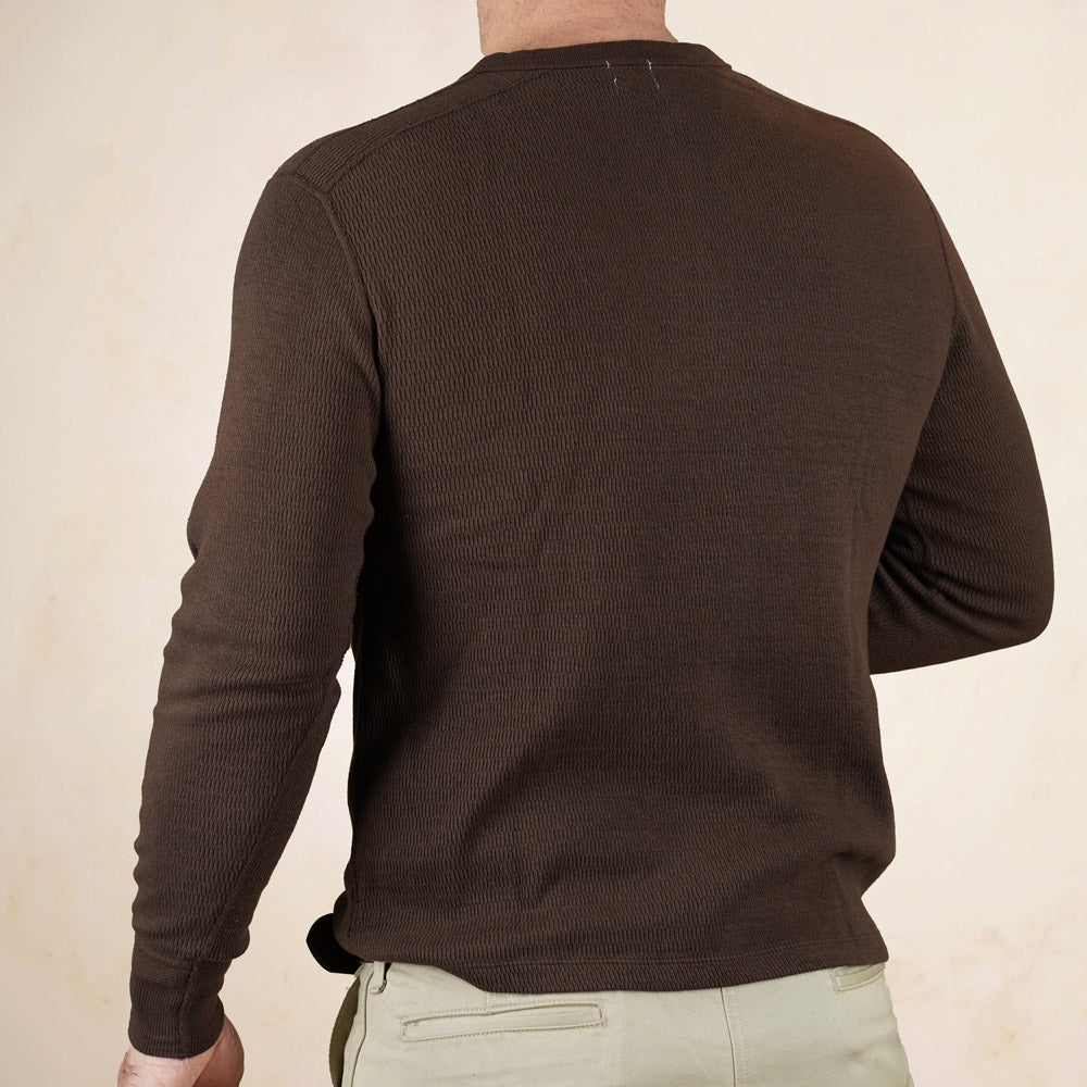 Loop & Weft Thermal Henley Neck LRH1041 - Ivory