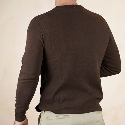 Loop & Weft Thermal Henley Neck LRH1041 - Ivory