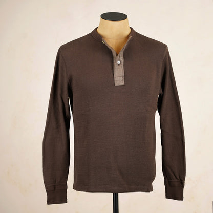 Loop & Weft Thermal Henley Neck LRH1041 - Brown