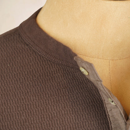 Loop & Weft Thermal Henley Neck LRH1041 - Brown