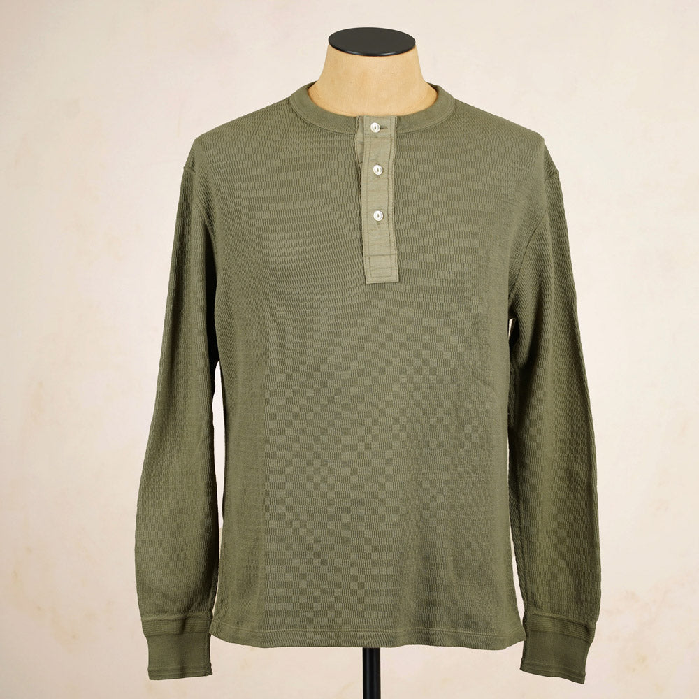 Loop & Weft Thermal Henley Neck LRH1041 - Olive