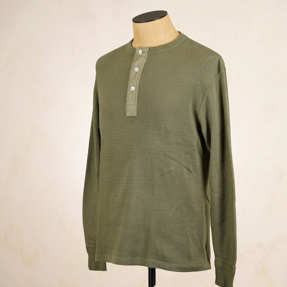 Loop & Weft Thermal Henley Neck LRH1041 - Olive