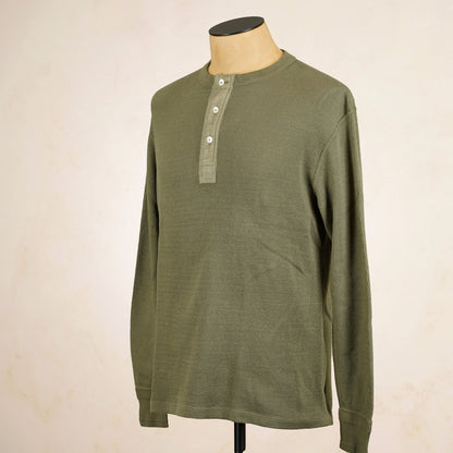 Loop & Weft Thermal Henley Neck LRH1041 - Olive