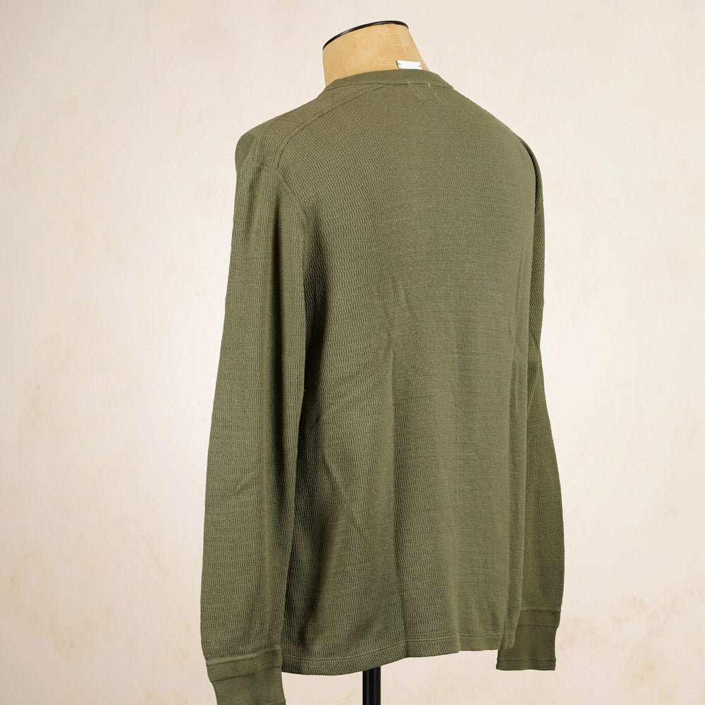 Loop & Weft Thermal Henley Neck LRH1041 - Olive