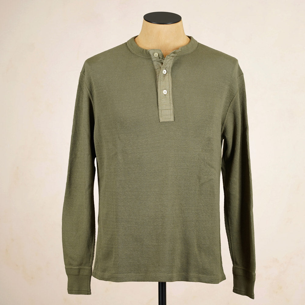 Loop & Weft Thermal Henley Neck LRH1041 - Olive