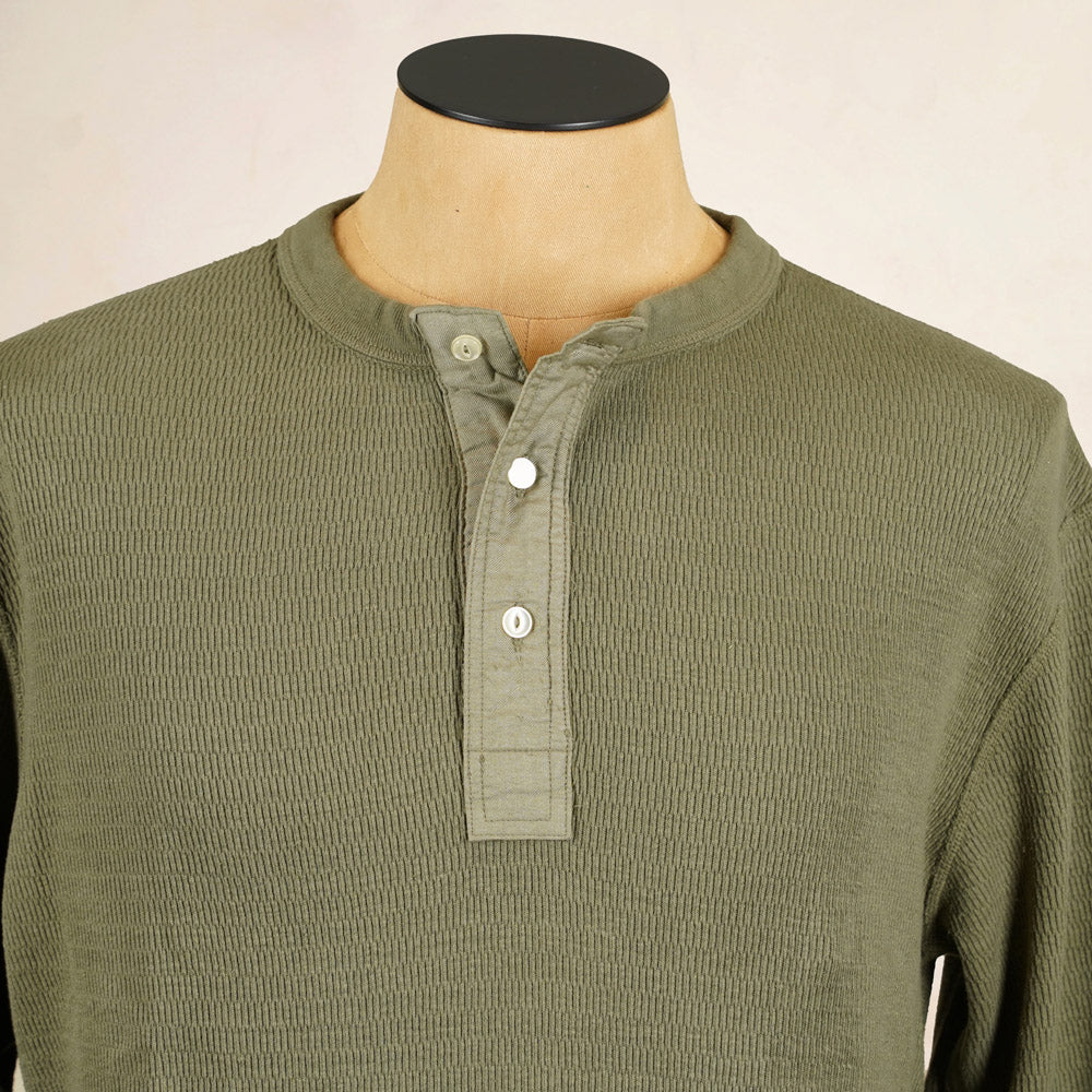 Loop & Weft Thermal Henley Neck LRH1041 - Olive