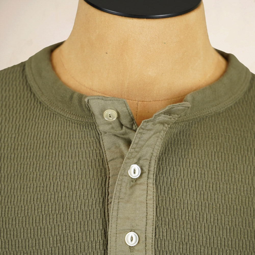 Loop & Weft Thermal Henley Neck LRH1041 - Olive