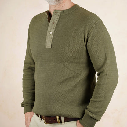 Loop & Weft Thermal Henley Neck LRH1041 - Ivory