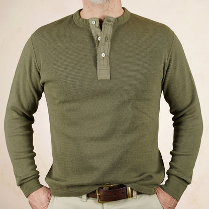 Loop & Weft Thermal Henley Neck LRH1041 - Ivory