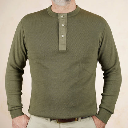 Loop & Weft Thermal Henley Neck LRH1041 - Ivory