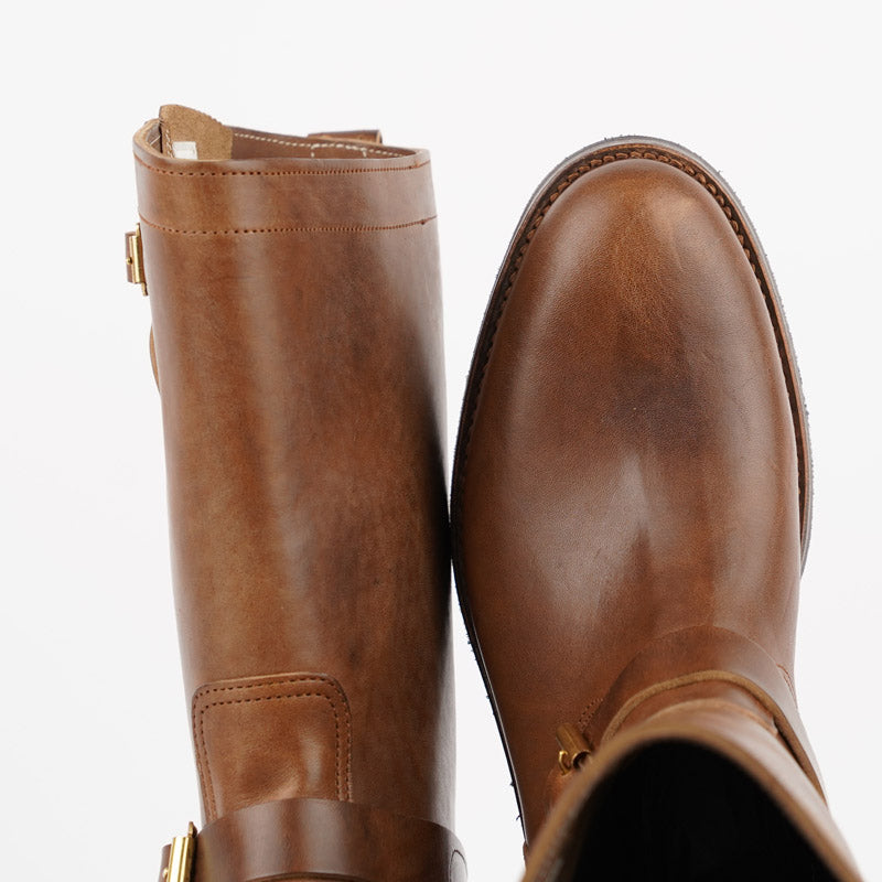 Rolling Dub Trio - Griffin Engineer Boots - Horsebutt Brown