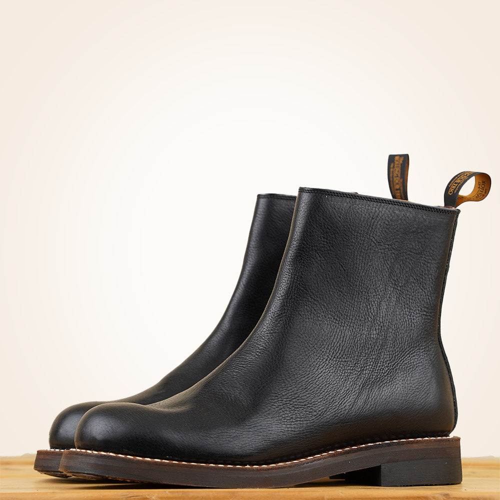 Casper Boots - Black Vachetta Leather