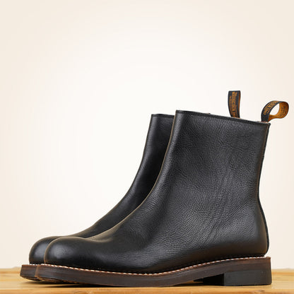 Casper Boots - Black Vachetta Leather