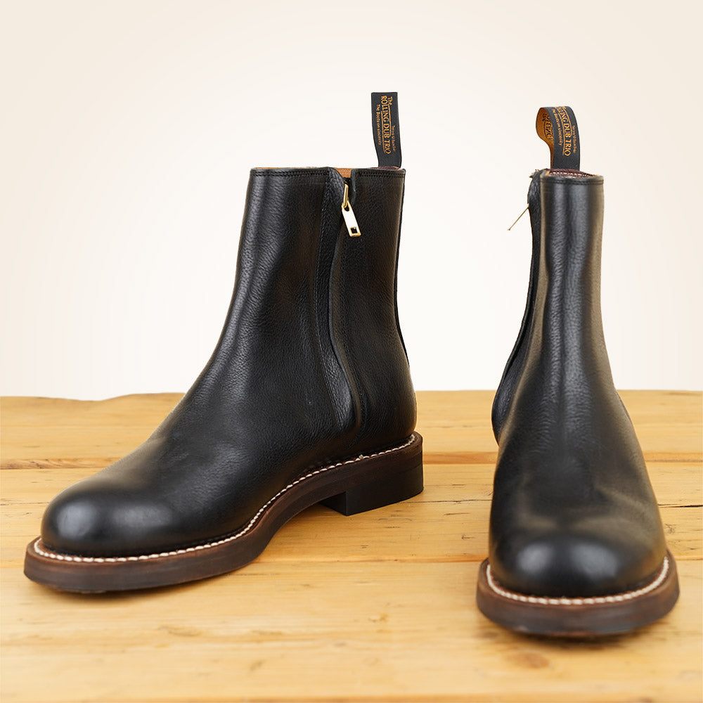 Casper Boots - Black Vachetta Leather