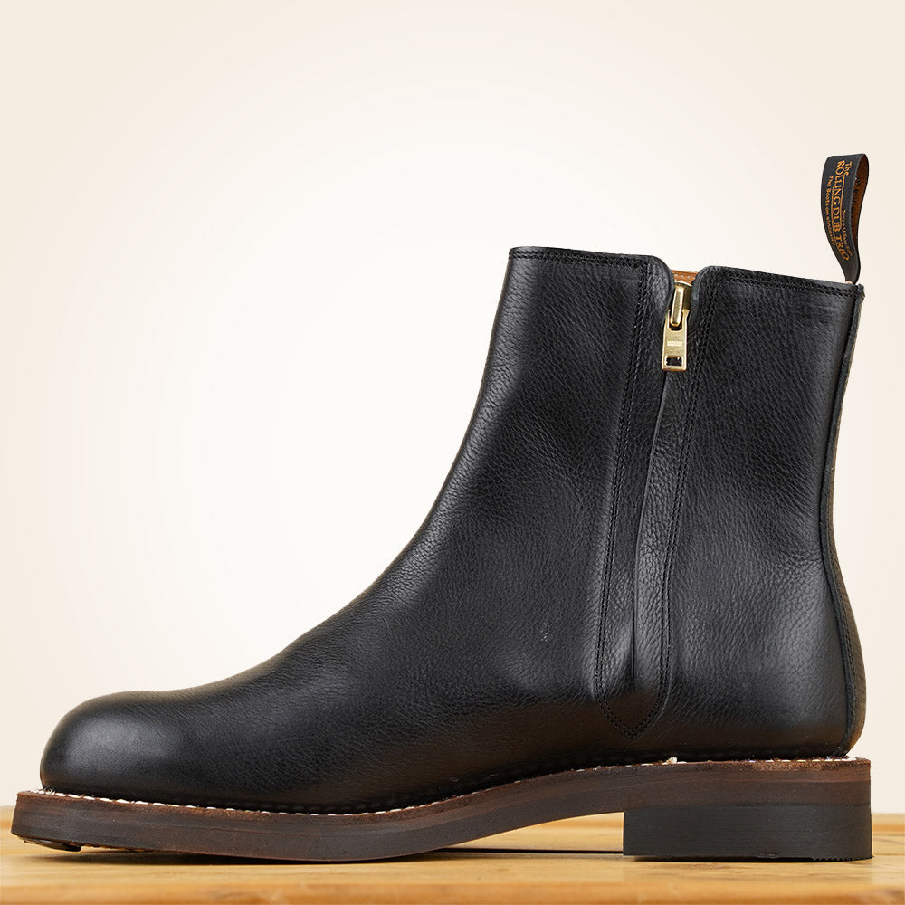 Casper Boots - Black Vachetta Leather