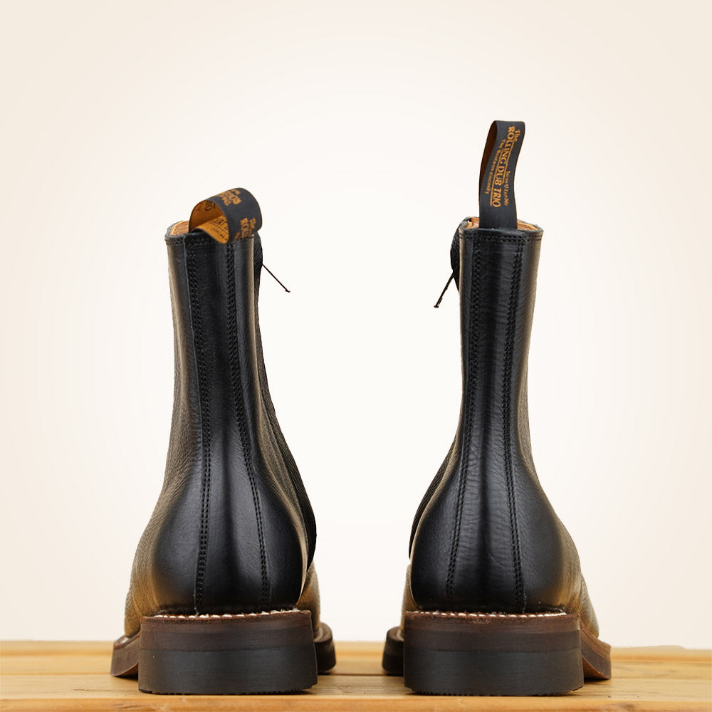 Casper Boots - Black Vachetta Leather