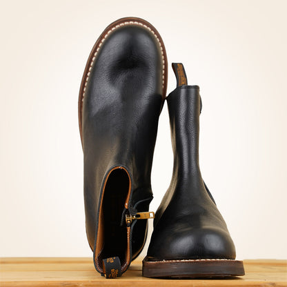 Casper Boots - Black Vachetta Leather