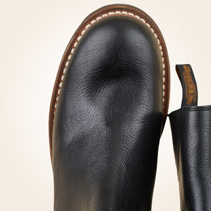 Casper Boots - Black Vachetta Leather