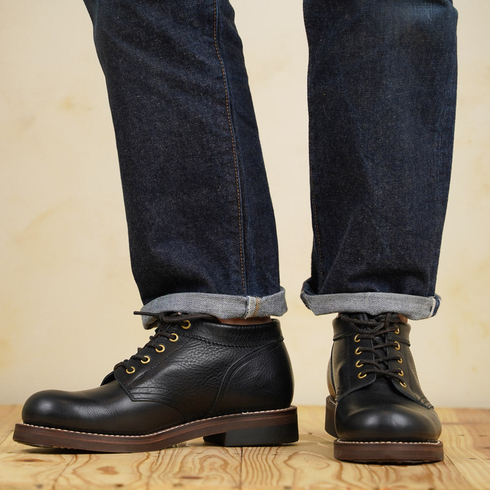 Rolling Dub Trio Coupen Boots - Black Vachetta Leather