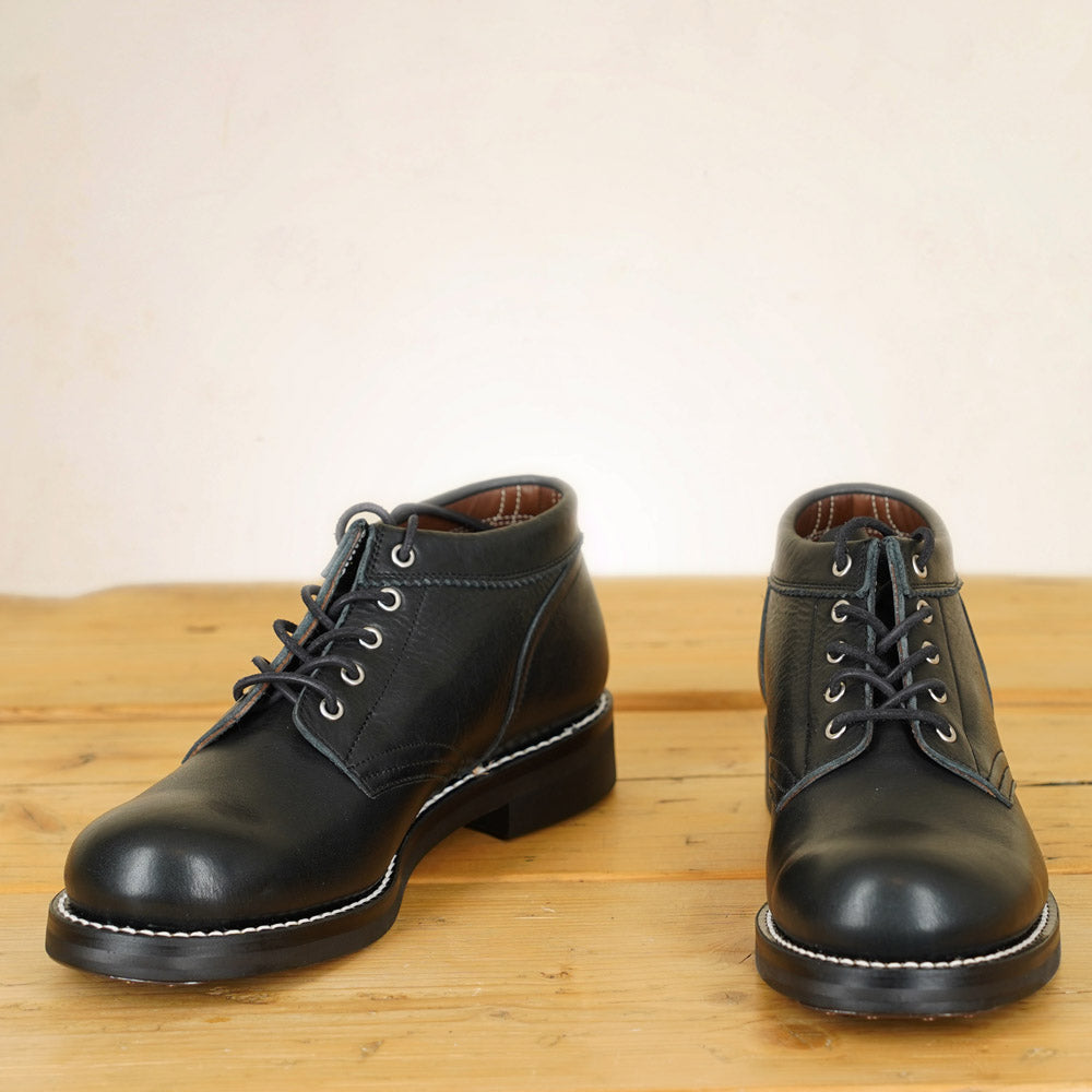 Rolling Dub Trio Coupen Boots - Black Kobe Shrink Leather