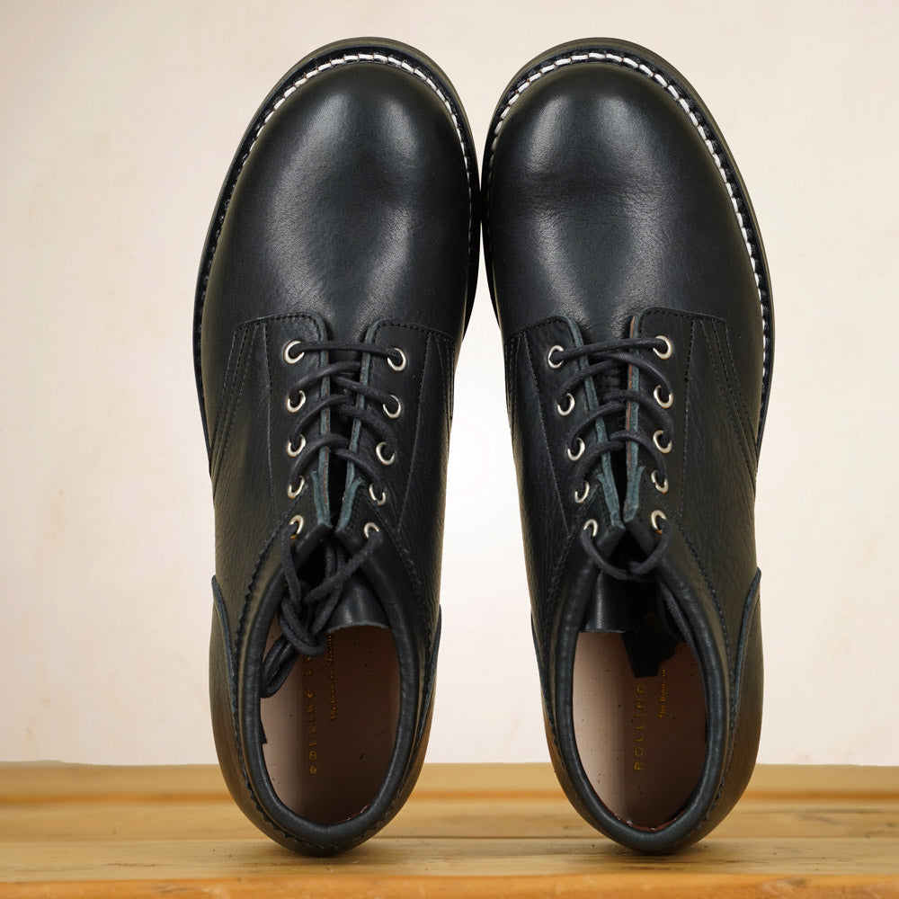 Rolling Dub Trio Coupen Boots - Black Kobe Shrink Leather
