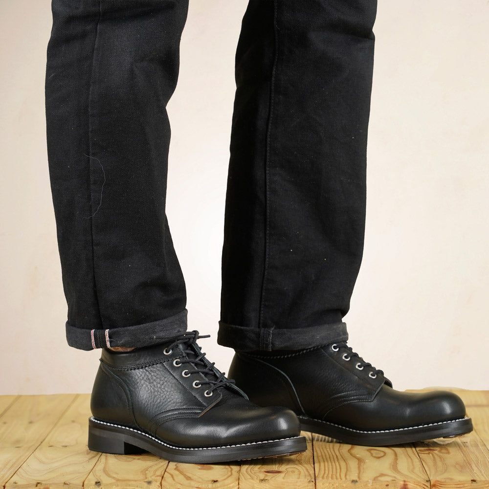 Rolling Dub Trio Coupen Boots - Black Kobe Shrink Leather