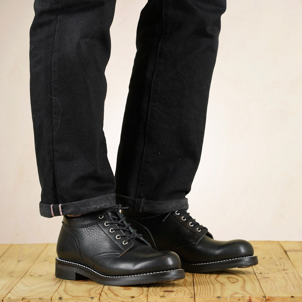 Rolling Dub Trio Coupen Boots - Black Kobe Shrink Leather