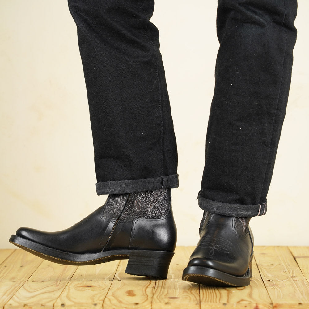 Rolling Dub Trio - Loro Zip Flame - Black Horsebutt/ Goatskin