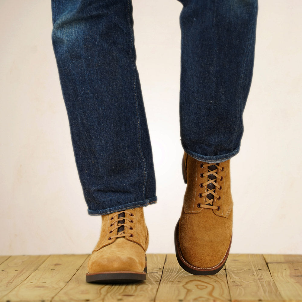 Rolling Dub Trio - M42.5 Boots - Beige Waxed Suede