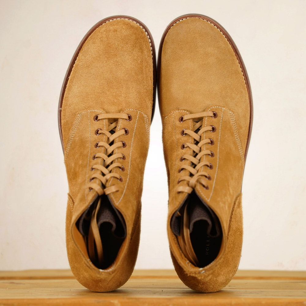 Rolling Dub Trio - M42.5 Boots - Beige Waxed Suede