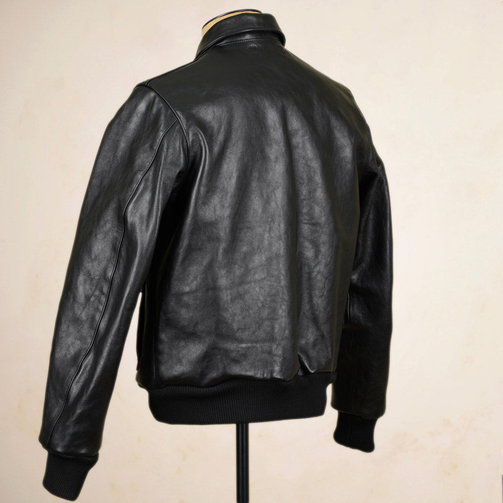 Shangri-La Heritage “Don Gentile” A2 Flight Jacket  - Black Vicenza Horsehide