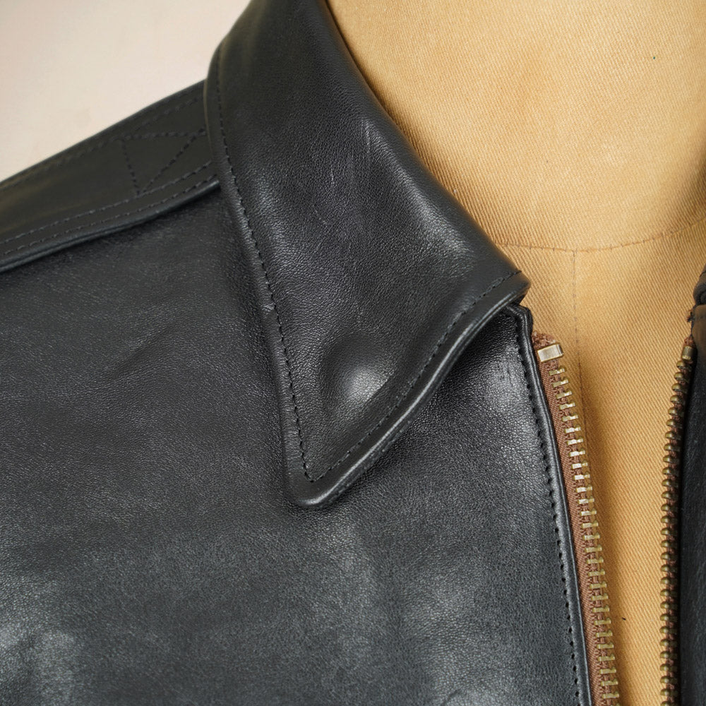 Shangri-La Heritage “Don Gentile” A2 Flight Jacket  - Black Vicenza Horsehide