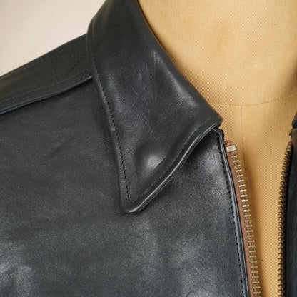 Shangri-La Heritage “Don Gentile” A2 Flight Jacket  - Black Vicenza Horsehide