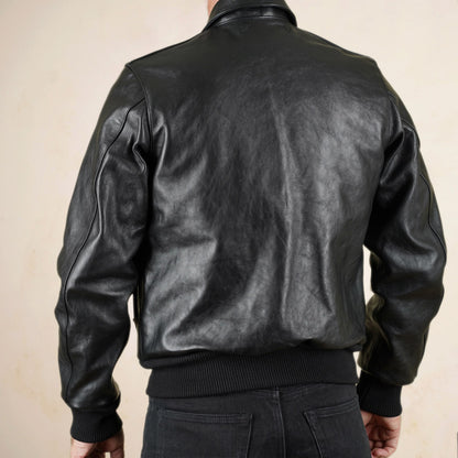 Shangri-La Heritage “Don Gentile” A2 Flight Jacket  - Black Vicenza Horsehide