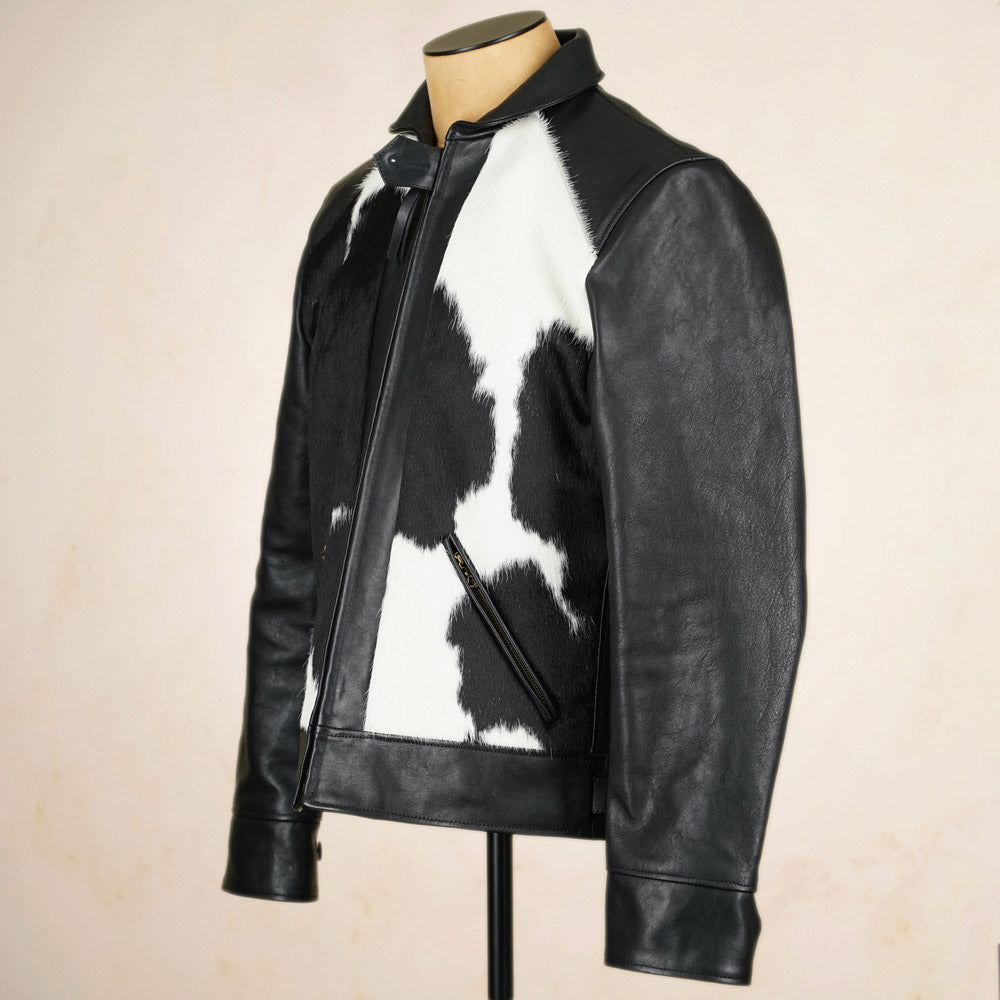 Shangri-La Heritage Grizzly Hair On Hide Cossack Jacket - Black Vicenza Horsehide