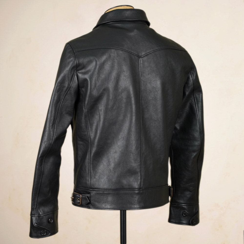 Shangri-La Heritage Grizzly Hair On Hide Cossack Jacket - Black Vicenza Horsehide