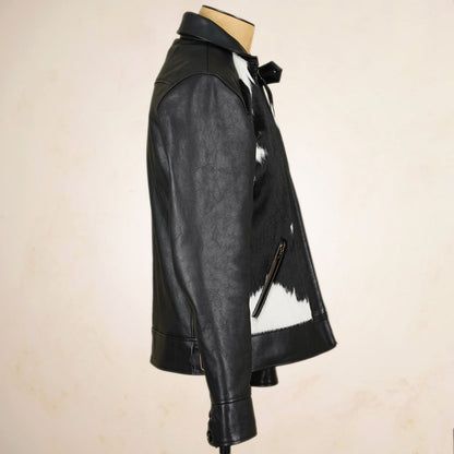 Shangri-La Heritage Grizzly Hair On Hide Cossack Jacket - Black Vicenza Horsehide