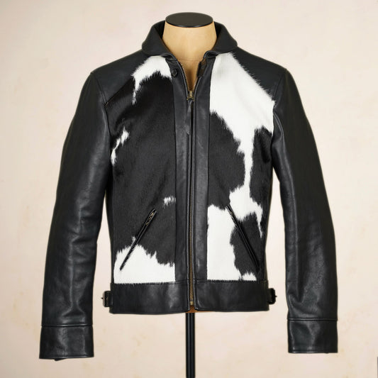 Shangri-La Heritage Grizzly Hair On Hide Cossack Jacket - Black Vicenza Horsehide