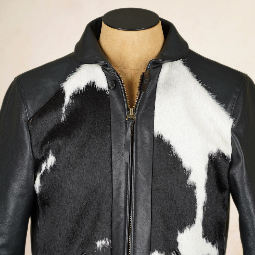 Shangri-La Heritage Grizzly Hair On Hide Cossack Jacket - Black Vicenza Horsehide