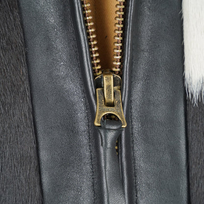Shangri-La Heritage Grizzly Hair On Hide Cossack Jacket - Black Vicenza Horsehide