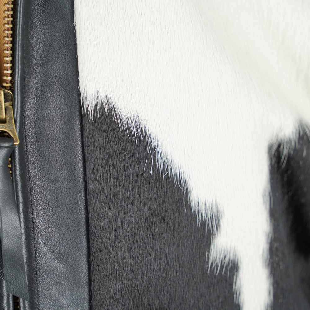 Shangri-La Heritage Grizzly Hair On Hide Cossack Jacket - Black Vicenza Horsehide