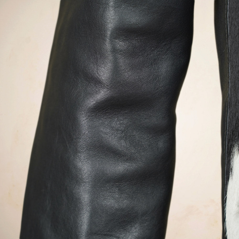 Shangri-La Heritage Grizzly Hair On Hide Cossack Jacket - Black Vicenza Horsehide