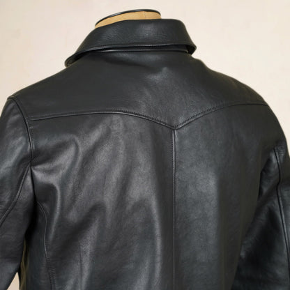 Shangri-La Heritage Grizzly Hair On Hide Cossack Jacket - Black Vicenza Horsehide